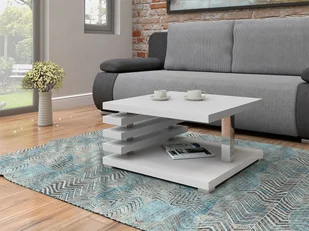 Nowoczesny stolik kawowy STORO – biały - Ławy i stoliki kawowe - miniaturka - grafika 1