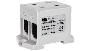 Geberit em group szynowa 2-torowa 35-150mm2 szara EURO multiOTL 150 2xAl/Cu 607150 607150 - Kostki, złączki, wtyczki - miniaturka - grafika 1