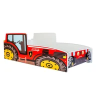 Łóżka dla dzieci i młodzieży - Łóżko pojedyncze Traktor czerwony 140x70 z materacem - miniaturka - grafika 1