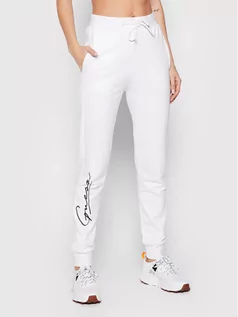 Spodnie sportowe damskie - Guess Spodnie dresowe V2RB18 KAOR1 Biały Regular Fit - grafika 1