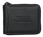 Portfele - WILD skórzany portfel na suwak 702 702 - miniaturka - grafika 1