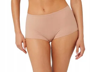 GUESS BEŻOWE GŁADKIE MAJTKI TYPU SZORTY Z ELASTANEM L GNA - Majtki damskie - miniaturka - grafika 1