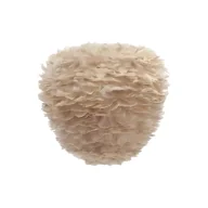 Lampy sufitowe - Wisząca lampa Eos Evia M w jasnobrązowym odcieniu z naturalnych piór - miniaturka - grafika 1