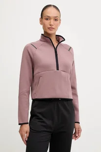 Under Armour bluza Unstoppable damska kolor brązowy gładka 6003671 - Bluzy damskie - miniaturka - grafika 1