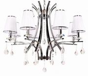 Lampy sufitowe - Lumina Deco Deco Klasyczny Żyrandol Kryształowy Biały Glamour W8 LDP 66247-8 WT) - miniaturka - grafika 1