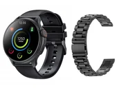 Smartwatch - Nowy Smartwatch GlacierX Aura Black + Bransoleta stalowa GX-AC60 BS - miniaturka - grafika 1