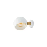 Lampy ścienne - Designerki, biało-złoty kinkiet na bazie koła TK 2745 z serii CYKLOP - miniaturka - grafika 1