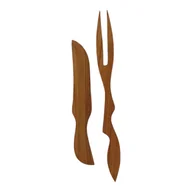 Noże kuchenne - Nóż I Widelec Z Drewna Czereśniowego - miniaturka - grafika 1