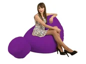 Pufy i podnóżki - Pufa sako XXXL worek + gratis fioletowa - miniaturka - grafika 1