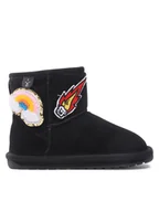 Buty dla dziewczynek - EMU Australia Śniegowce Wallaby Mini Play K12748 Czarny - miniaturka - grafika 1