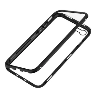 Adsorpcja magnetyczna Półprzezroczyste Wygodne Metalowe Etui Na Telefon IPHONE 7/8 Czarny - Etui i futerały do telefonów - miniaturka - grafika 1