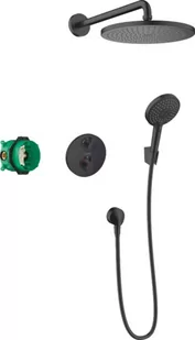 Hansgrohe Croma zestaw prysznicowy podtynkowy termostatyczny czarny mat 27961670 - Zestawy prysznicowe - miniaturka - grafika 2