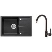 Zlewozmywaki z baterią - Deante Zlewozmywak stalowy + bateria zlew stojąca + osprzęt ZRDA2113 - miniaturka - grafika 1