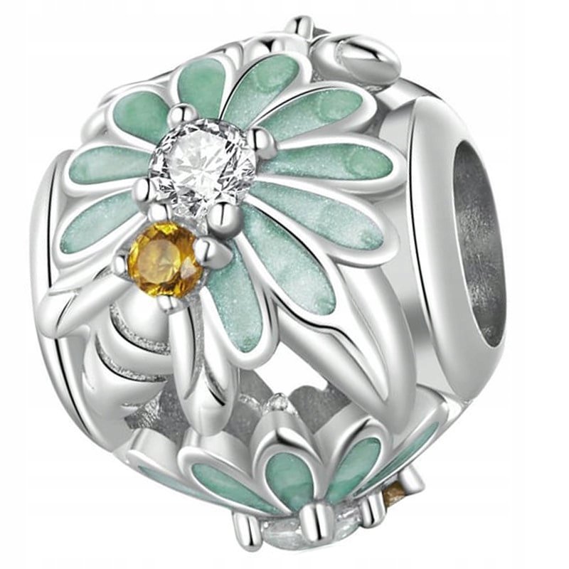 Charms Zawieszka Charms Kwiaty Srebro 925 Charmsy Trusky