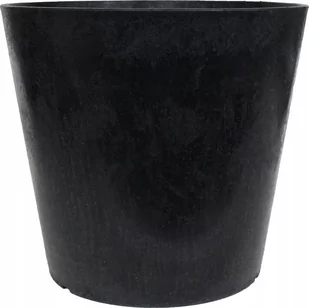 TIERRA VERDE Donica ogrodowa 30 cm gumowa czarna OCTAVIA - Donice - miniaturka - grafika 1