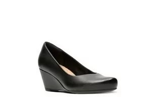 Clarks Flores Tulip [black leather] - rozmiar 42 - Półbuty damskie - miniaturka - grafika 1