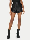 Spodenki damskie - ONLY Szorty z imitacji skóry Tricia 15287184 Czarny Baggy Fit - miniaturka - grafika 1