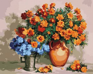 Zestaw do malowania po numerach. Kwiatowe uściski ©Walentyna Baranyuk 40x50 cm, KHO5657 - Malowanie po numerach - miniaturka - grafika 1