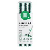 Miotły, szufle, mopy - Mop płaski 35,5 x 10 cm Circular z kijem teleskopowym 137 cm - miniaturka - grafika 1