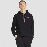 Bluzy sportowe męskie - Bluza Męska Puma z Kapturem Bawełniana Kangurka Sportowa Czarna 847415-01 - miniaturka - grafika 1