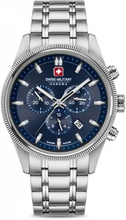 Zegarek Zegarek męski SWISS MILITARY SMWGI0003104 niebieski klasyczny do pływania - Zegarki męskie - miniaturka - grafika 1