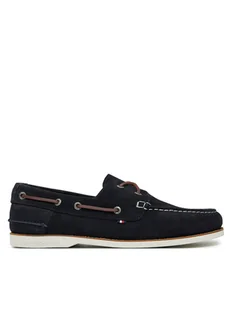 Tommy Hilfiger Półbuty Th Boat Shoe Core Suede FM0FM05387 Granatowy - Półbuty męskie - miniaturka - grafika 1