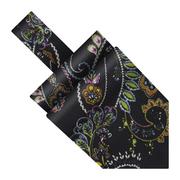 Krawaty i muchy męskie - Fular bawełniany czarny w kolorowe wzory EM 12 - EM Men's Accessories - miniaturka - grafika 1