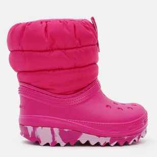 Śniegowce dziewczęce ocieplane Crocs Classic Neo Puff Boot K 207683 25-26 Różowe (191448880337) - Buty dla dziewczynek - miniaturka - grafika 1