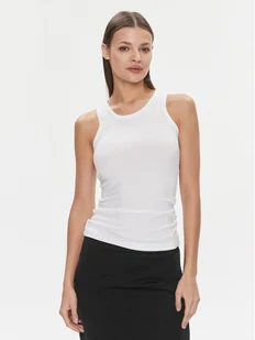 Calvin Klein Top Modal Rib Tank Top K20K206406 Biały Slim Fit - Koszulki i topy damskie - miniaturka - grafika 1