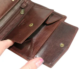Portfel Męski Skórzany EL FORREST Duży Pionowy Bez Zapięcia Dwa Skrzydełka RFID 859 R 22 13 x 10 x 3 [cm] BRĄZOWY - Portfele - miniaturka - grafika 9