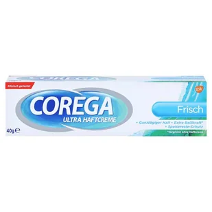 Corega Frisch, krem mocujący do protez zębowych, mocno miętowy, 40 g - Higiena protez i aparatów ortodontycznych - miniaturka - grafika 1