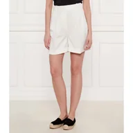 Spodenki damskie - Tommy Hilfiger Szorty Regular Fit z dodatkiem lnu - miniaturka - grafika 1