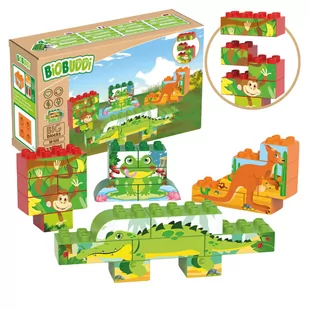 Klocki edukacyjne EKO Buduj Dziką Przyrodę Puzzle zwierzęta układanka BiOBUDDi - Układanki dla dzieci Klocki edukacyjne EKO Buduj Dziką Przyrodę Puzzle zwierzęta układanka BiOBUDDi - Układanki dla dzieci - miniaturka - grafika 1