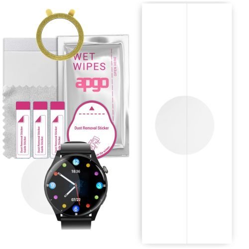 1x folia hydrożelowa ochronna do GoGPS 4G M10 - apgo Smartwatch Hydrogel Protection Ochrona na ekran smartwatcha