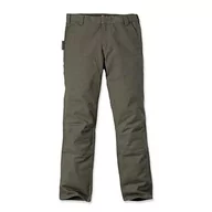 Spodenki męskie - Carhartt Męskie spodnie robocze Straight Fit Stretch Duck Double Front Work Utility Pants, czarne, W38/L32, asfaltowy, 34W / 34L - miniaturka - grafika 1