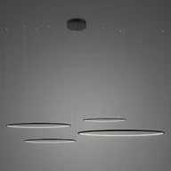 Lampy sufitowe - Lampa wisząca Ledowe Okręgi No.4 Φ150 Φ100 Φ100 Φ80 cm in 3k czarna Altavola Design - miniaturka - grafika 1