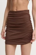 Spódnice - Praia Beachwear spódnica plażowa SWIM SKIRT kolor brązowy mini ołówkowa SWIMSKIRT - miniaturka - grafika 1