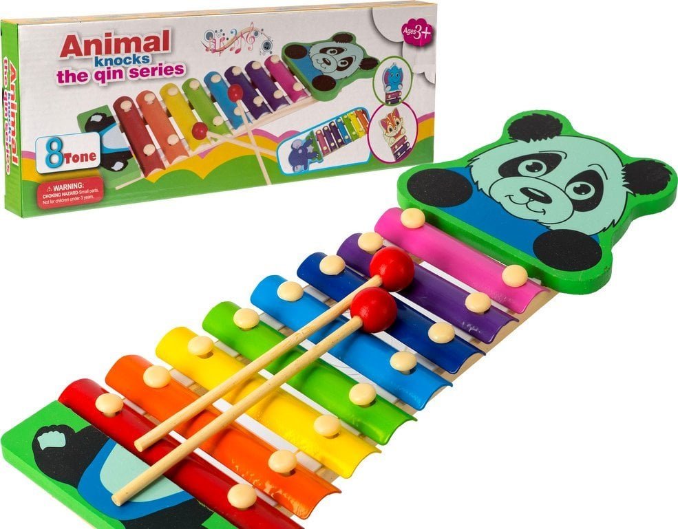 CYMBAŁKI DREWNIANE DLA DZIECKA ZWIERZĘTA 8 TONÓW