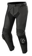 Odzież motocyklowa - Alpinestars Spodnie motocyklowe Stella Missile V2 Leather Pants Black, czarne, 50 - miniaturka - grafika 1