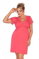 Bielizna nocna - Koszulka nocna plus size - Mariza koralowa - miniaturka - grafika 1