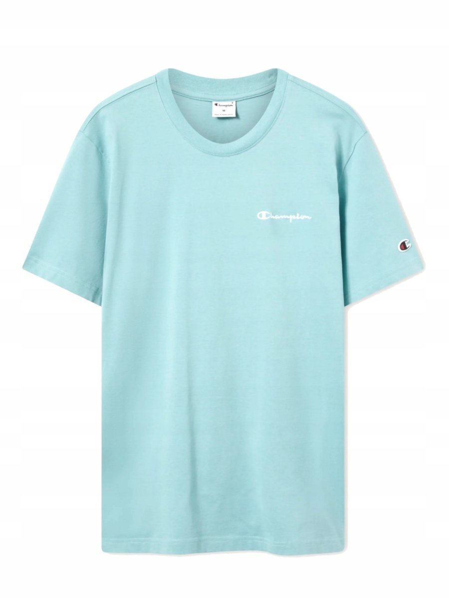 KOSZULKA męska CHAMPION 221798-BS225 bawełna sportowa niebieska t-shirt L L
