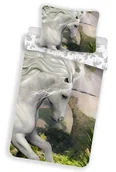 Pościel dla dzieci - Dziecięca pościel bawełniana Unicorn white, 140 x 200 cm, 70 x 90 cm - miniaturka - grafika 1