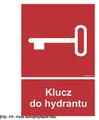 Tablice BHP - SIGNPROJECT BC044 - Klucz do hydrantu 500x740 - miniaturka - grafika 1