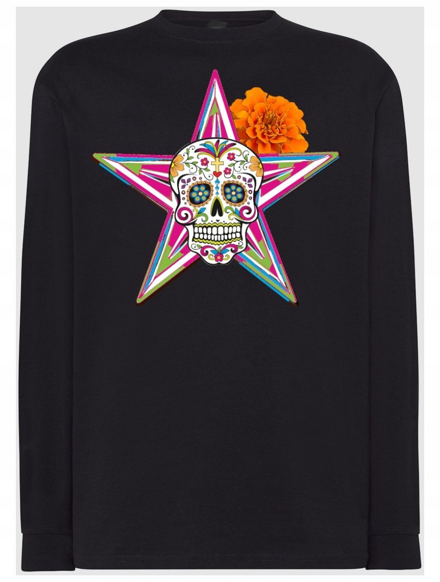 Longsleeve męski Czaszka Meksykańska Rozm.3XL