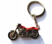 Breloki - Brelok, Przywieszka, Wisiorek - Masywny Motocykl, Motor, Chopper - Czerwony - miniaturka - grafika 1