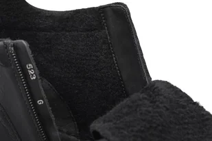 Trzewiki Botki HELIOS Komfort 523 2-011 Czarne ocieplane na Haluksy - Botki damskie - miniaturka - grafika 5
