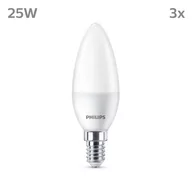 Żarówki LED - Philips świeca LED E14 2,8W 250lm 2 700 K mat 3szt - miniaturka - grafika 1