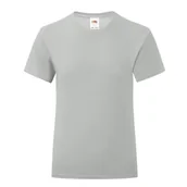 Koszulki dla dziewczynek - Koszulka dziewczęca ICONIC z odrywaną metką Fruit of the Loom - Zinc 7-8 - miniaturka - grafika 1