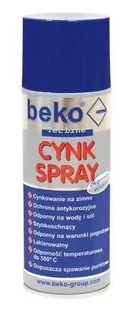 CYNK-SPRAY TecLine Zink-Spray, cynk w sprayu srebrzysty 400ml BEKO - Chemia warsztatowa - miniaturka - grafika 2