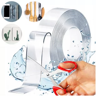 BARDZO MOCNA TAŚMA NANO DWUSTRONNA PRZEZROCZYSTA - Dekoratorstwo BARDZO MOCNA TAŚMA NANO DWUSTRONNA PRZEZROCZYSTA - Dekoratorstwo - miniaturka - grafika 1